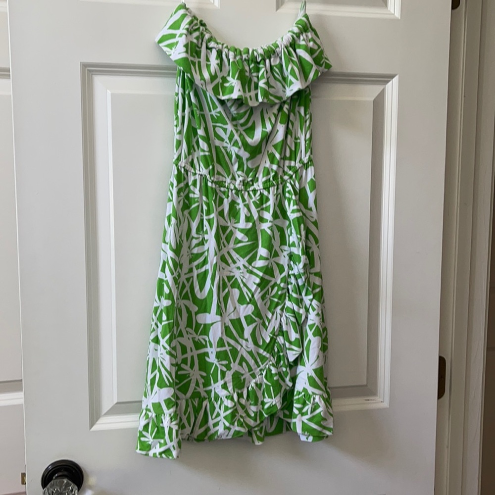 Lilly Pulitzer size XS green dress dragon fly